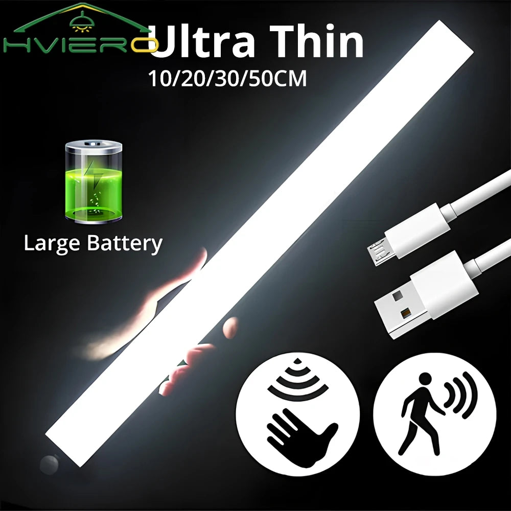 Luces nocturnas, lámpara LED inalámbrica con Sensor de movimiento, recargable por USB, magnética para armario, habitaci…