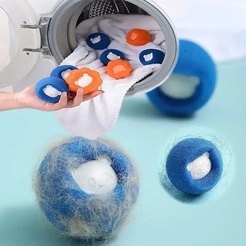1-5 uds removedor de pelo de mascota bola reutilizable lavadora filtro pegatina de lana removedor de pelo de gato recog…