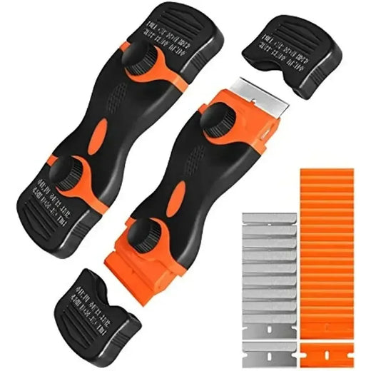 Raspador de Cuchillas de Plástico y Metal, Limpiador de Vidrios, Herramienta para Remover Vinilo y Adhesivos para Auto y Hogar
