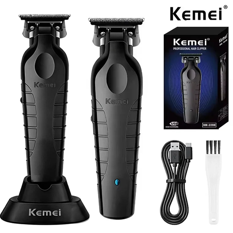 Cortadora de pelo Kemei KM-2299 para hombre, cortadora de pelo eléctrica profesional, cortadora de peluquero recargable…