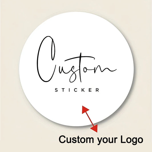 Pegatinas fotográficas personalizables con logotipos multicolores: etiquetas duraderas impermeables para eventos promoc…