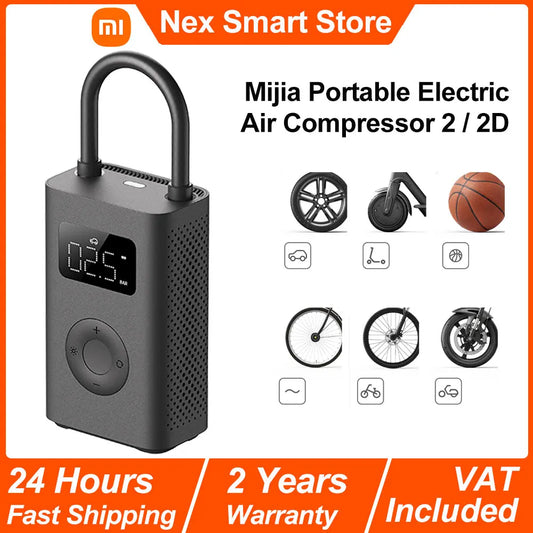 Xiaomi Mijia portátil Electric Compresor de aire 2/2D, bomba de aire 2, inflador inteligente de detección de presión de…