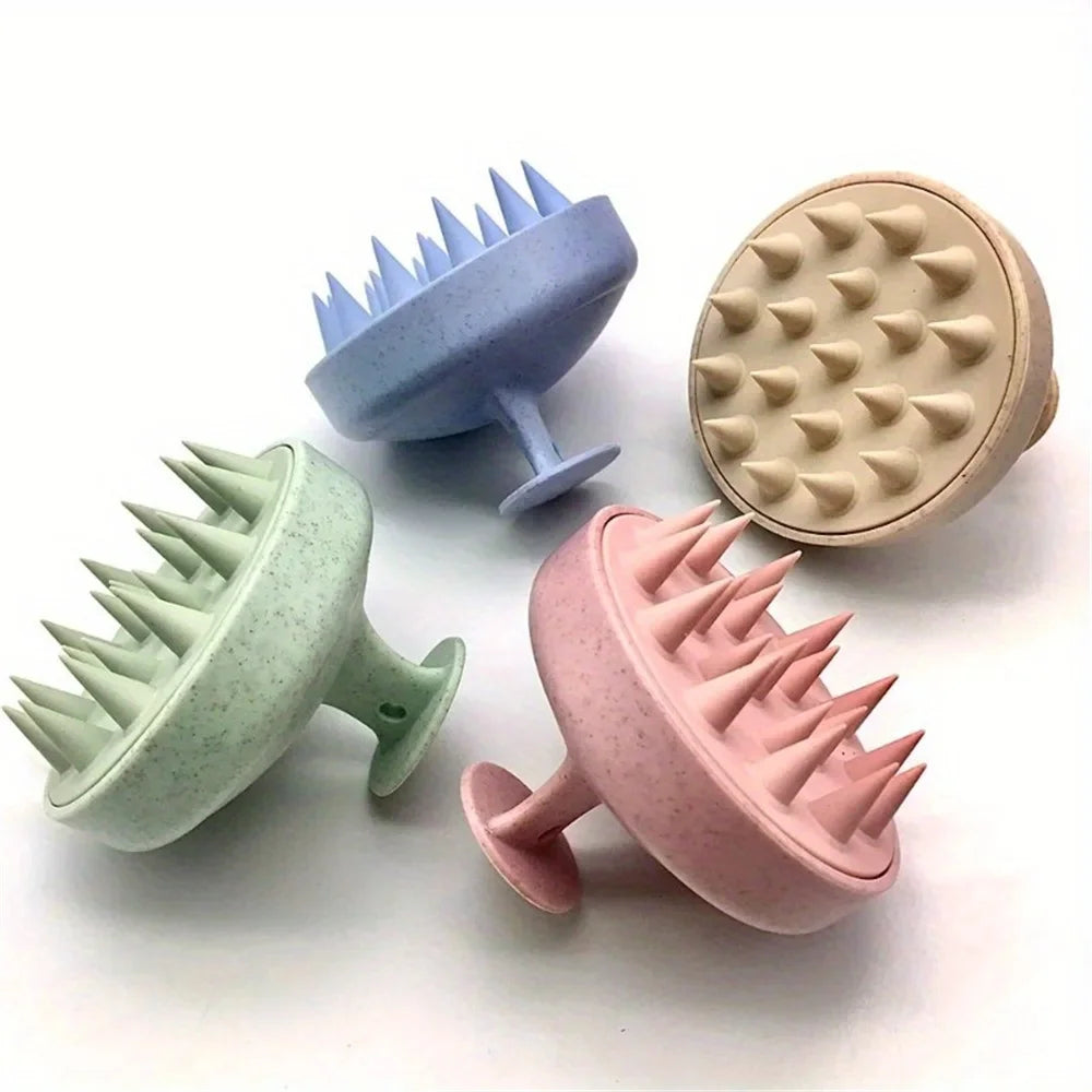 1 cepillo de champú de silicona, cepillo para masaje corporal, cepillo para baño y ducha, herramienta de peluquería, pe…