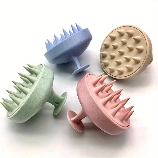 1 cepillo de champú de silicona, cepillo para masaje corporal, cepillo para baño y ducha, herramienta de peluquería, pe…