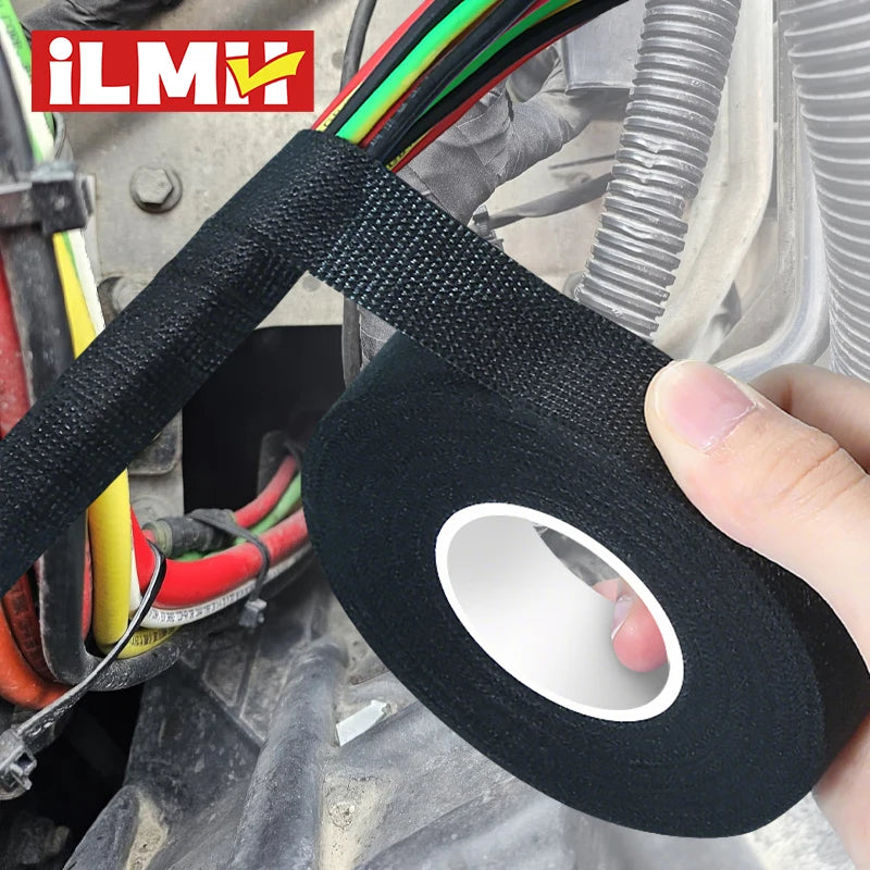 Cinta de tela adhesiva iLMH para arnés de cables de alta temperatura, cinta aislante térmica para cableado automotriz,…