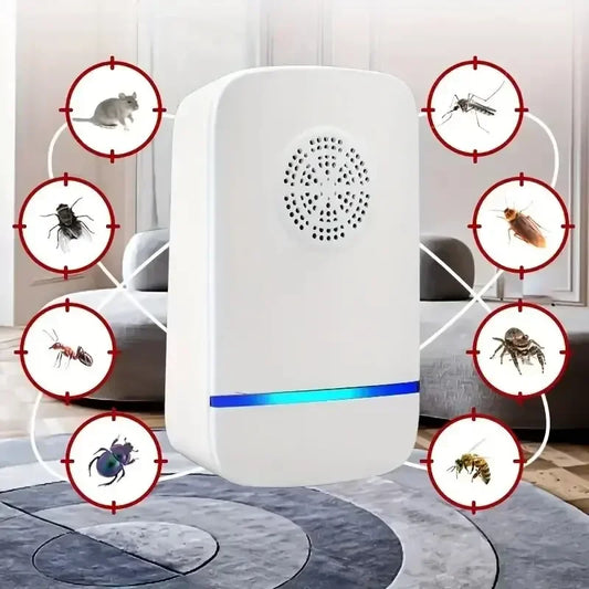 Repelente ultrasónico de plagas enchufable - Control efectivo de insectos para interiores para mosquitos, ratones, arañ…