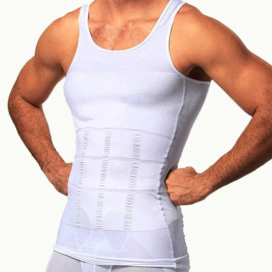 YBFDO-Chaleco de compresión adelgazante para hombre, camiseta interior sin costuras, entrenador de cintura, camiseta si…