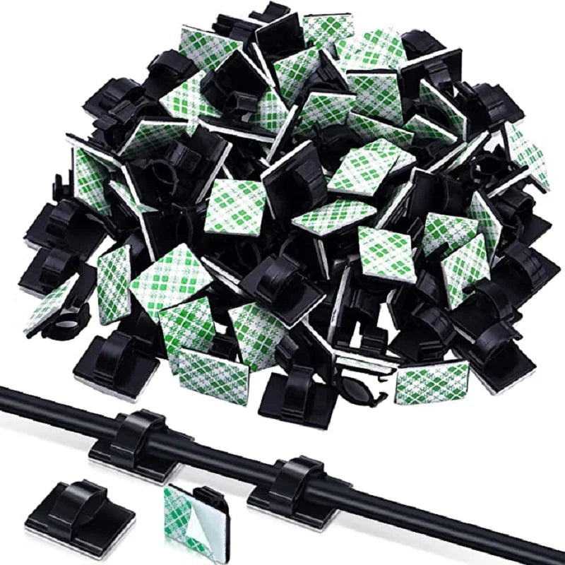 30 Uds. Clips organizadores de cables soporte de cables estación de trabajo de escritorio administrador de cables carga…