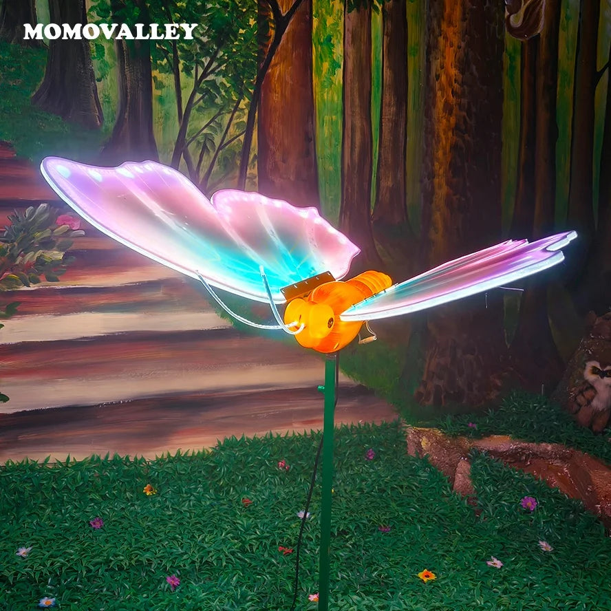 Wholesale LED Giant Lighted Butterfly Moving Colorful Design for Christmas Party Decorative Bright Decoration IP65 Rating