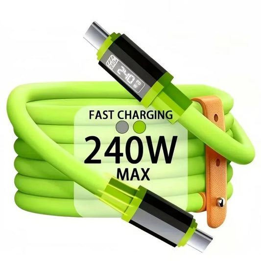 Cable de carga súper rápido tipo C a tipo C de 240W, cargador Universal de alta potencia, Cable USB 6A, Cable USB C par…