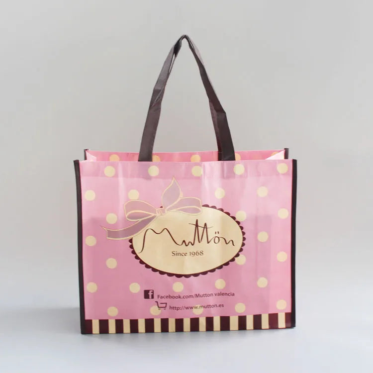 Factory Custom Promotional Nonwoven Bag Logo Printed Non-woven Tote Reusable Grocery Shopping Polypropylene PP Non Woven Bag