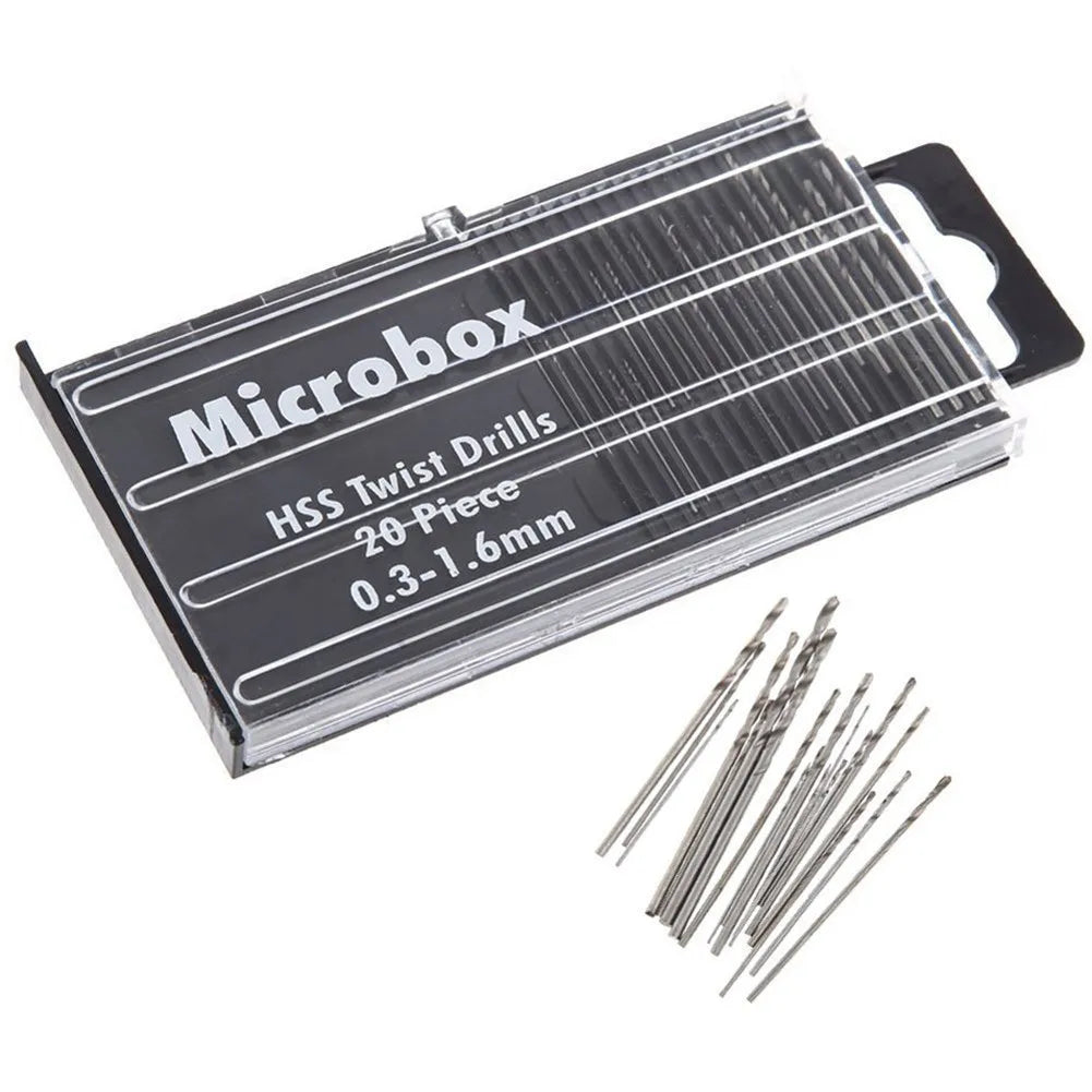 Brocas de 20 piezas para manualidades de precisión, joyería, reparación de relojes, fabricación de modelos, trabajo de…