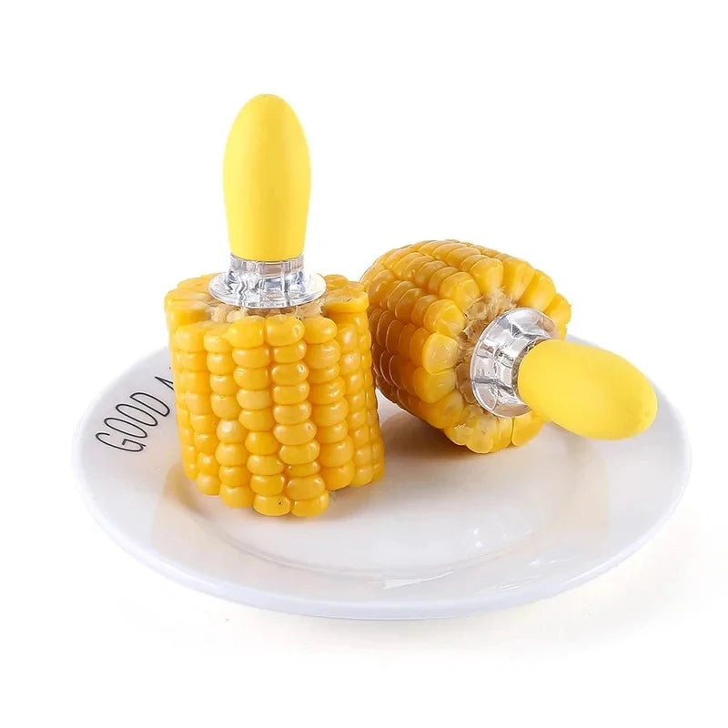 Factory Price Corn Fork 1 Pair Stainless Steel Corn Needle BBQ Barbecue Fork Tool Barbecue Cob Holders Skewers Needle Prongs