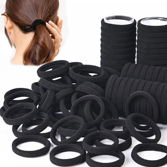 50/100 piezas de bandas para el cabello en blanco y negro, bandas para el cabello para mujer, bandas para el cabello co…