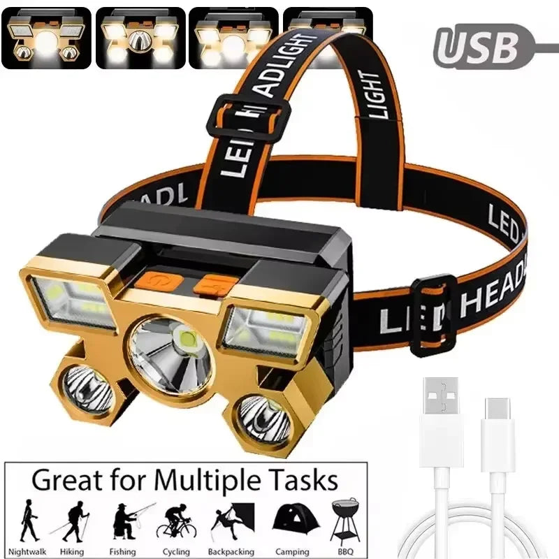 Potente linterna frontal recargable para pesca, linterna frontal Led Nitecore, faros para acampar, linterna de caza, li…