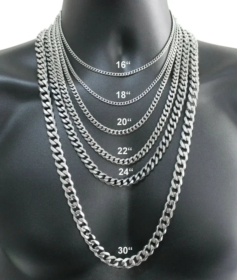 Collar de plata de ley 925 para hombre, 2/4/6/8/10/12MM, 40-75cm, collar de cadena facial con cierre de langosta, joyer…
