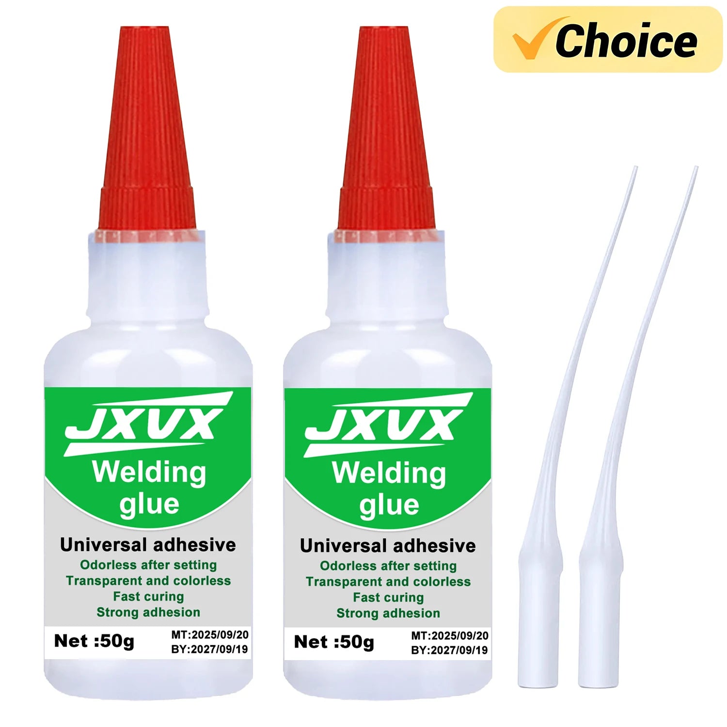 JXVX 50g Soldadura Alta Resistencia Pegamento Aceitoso - Universal Superglue Mighty Instant Glue para Resina Cerámica M…