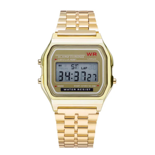 Reloj con banda de acero no resistente al agua F91W para mujeres, hombres, reloj de negocios, reloj deportivo Digital L…