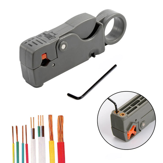 Alicates pelacables de acero inoxidable con aislamiento eléctrico, accesorio de llave hexagonal recta