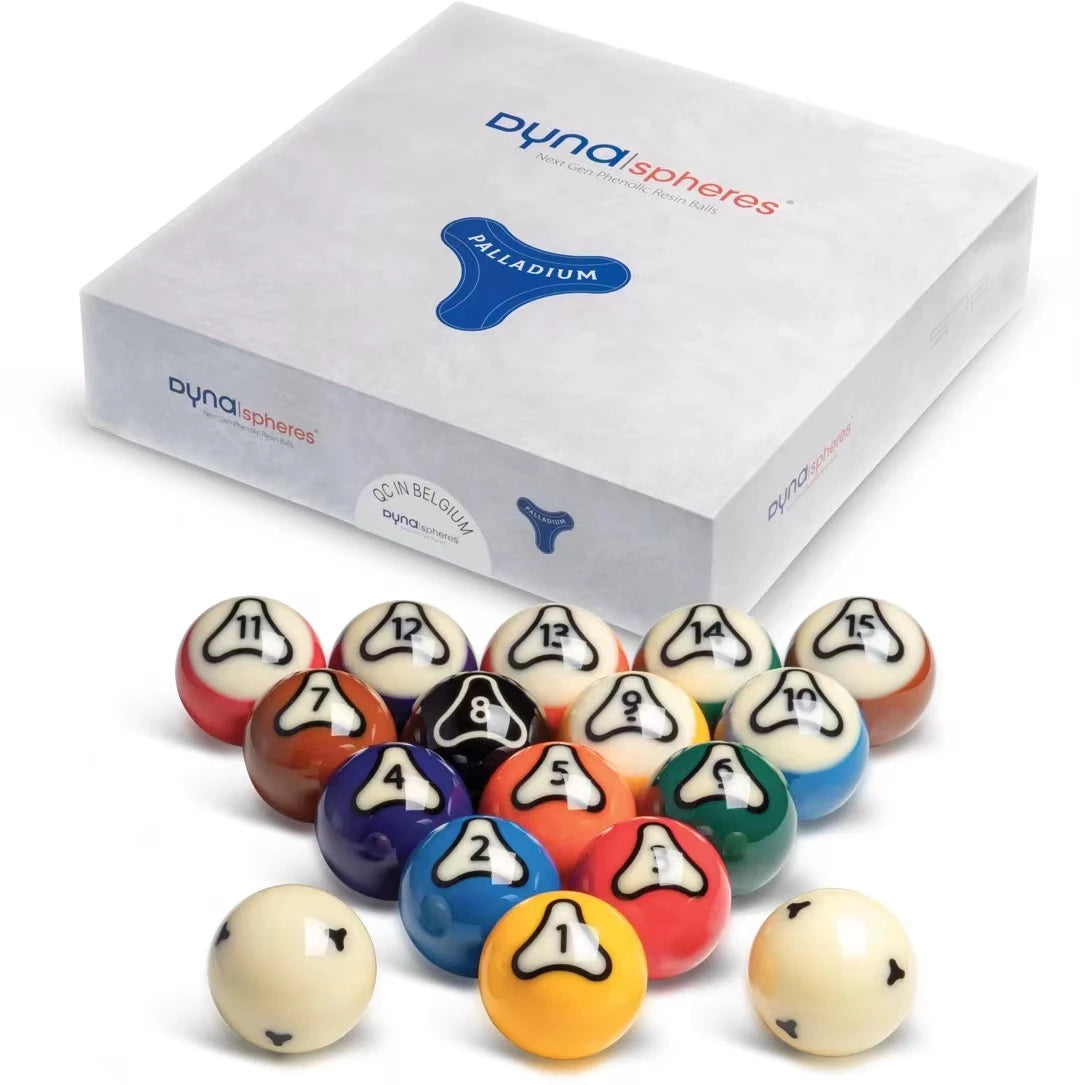 High-Grade 57.2mm Crystal Resin Dyna Spheres Balls for Pool and Snooker Sports Targeted Accessories Box Packaging