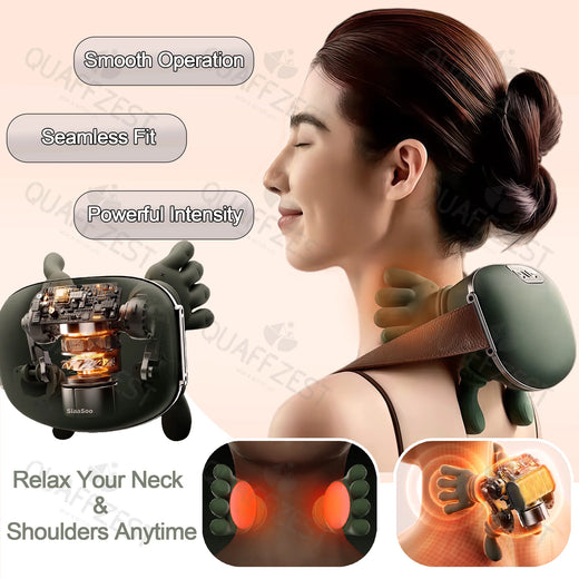 Masajeador de cuello con presión de dedo biónico, masajeador de espalda y hombros, amasador eléctrico para cuello, masa…