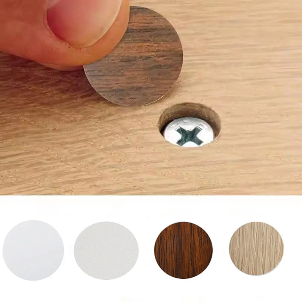 54 unids/set muebles de madera tapa de tornillo autoadhesiva pegatinas de agujero artesanía de madera escritorio gabine…