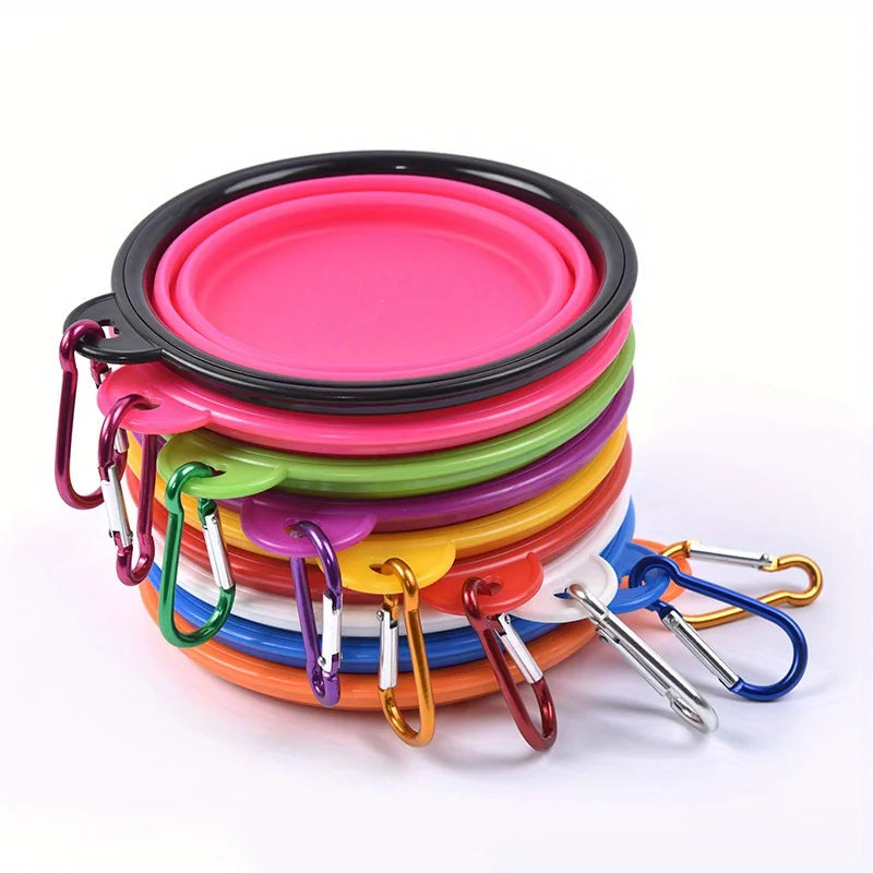 Cuenco plegable para perros, cuenco de viaje portátil para perros, cuenco de agua para comida para perros para caminar…