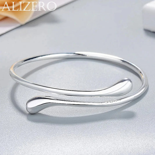Pulseras de plata de ley 925 con encanto para mujer, brazaletes finos con gotas de agua, joyería de moda para fiesta de…
