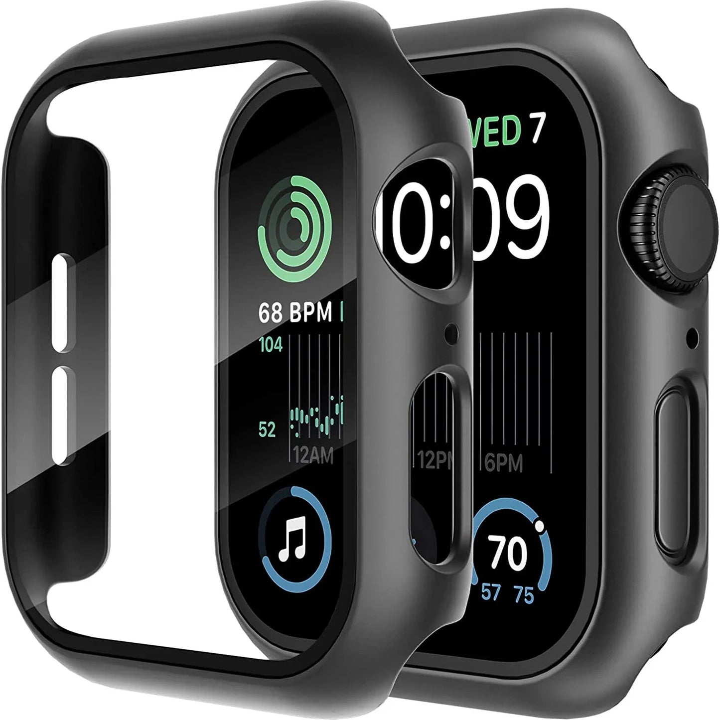 Vidrio templado + cubierta para Apple Watch 11 10 9 8 7 46mm 42mm PC Protector de pantalla de parachoques iWatch Series…