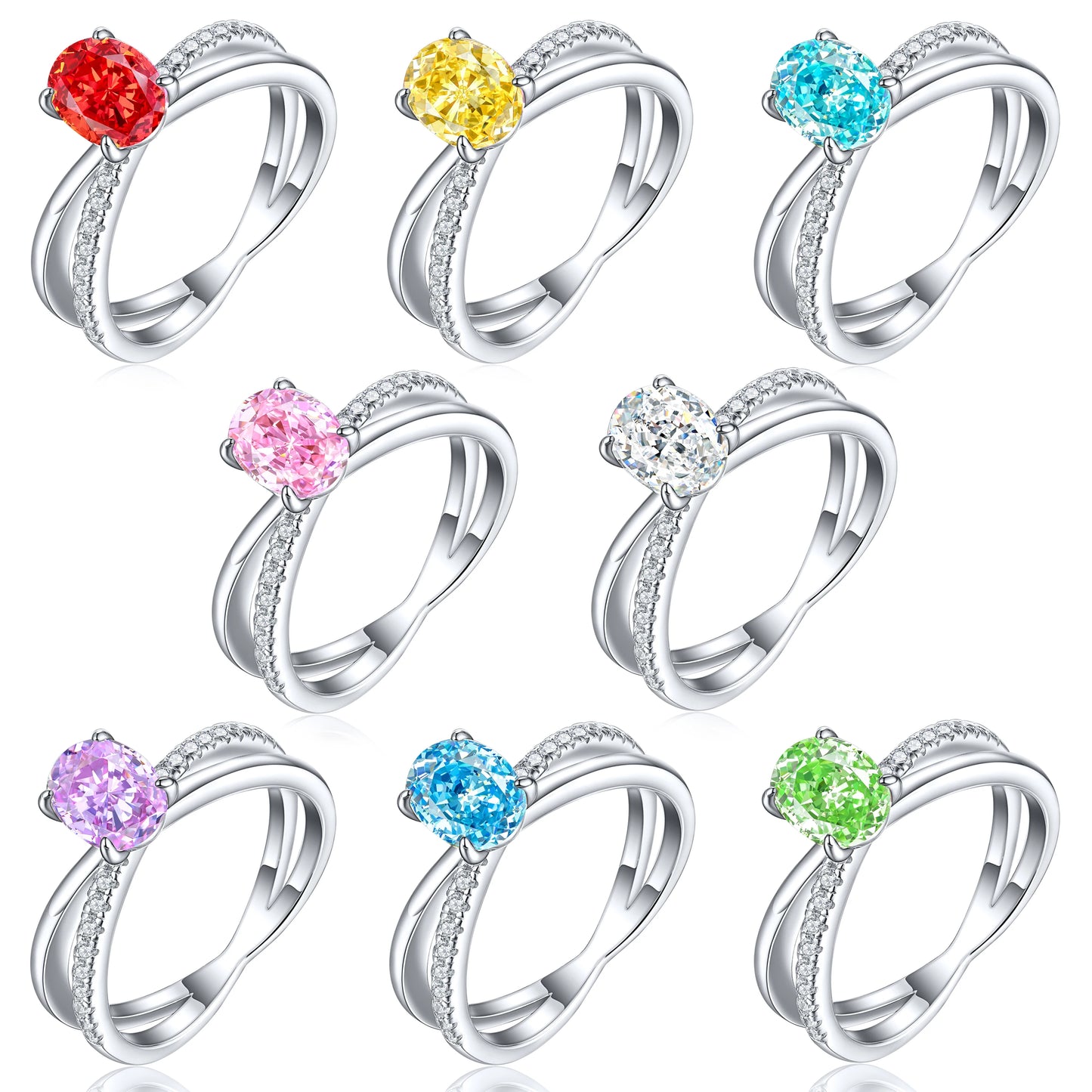 New Arrival Silver 925 Ring Luxury Design Gold Plated Zircon Couple Fine Jewelry Rings for Weddings and Engagement Jewelry
