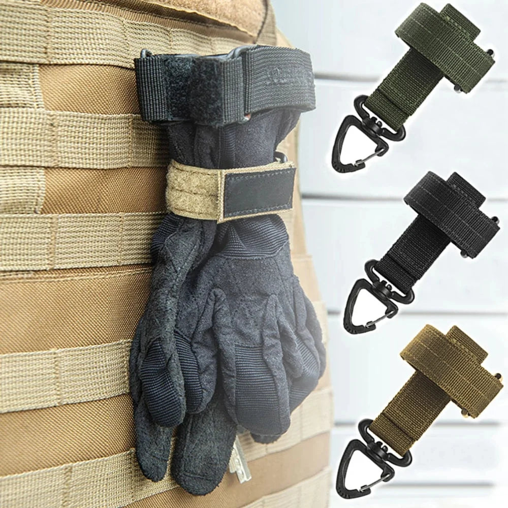 Guantes de nailon multiusos, guantes de trabajo con gancho, Clip de seguridad, cuerda de escalada táctica para exterior…
