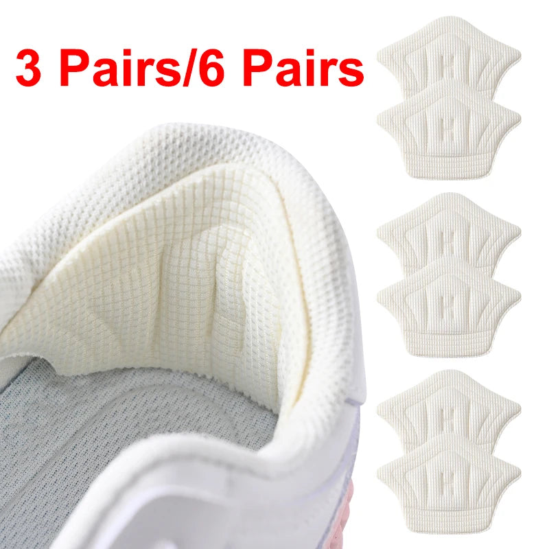 3 pares/6 pares de plantillas parche almohadillas de talón para zapatos deportivos pegatina trasera tamaño ajustable an…
