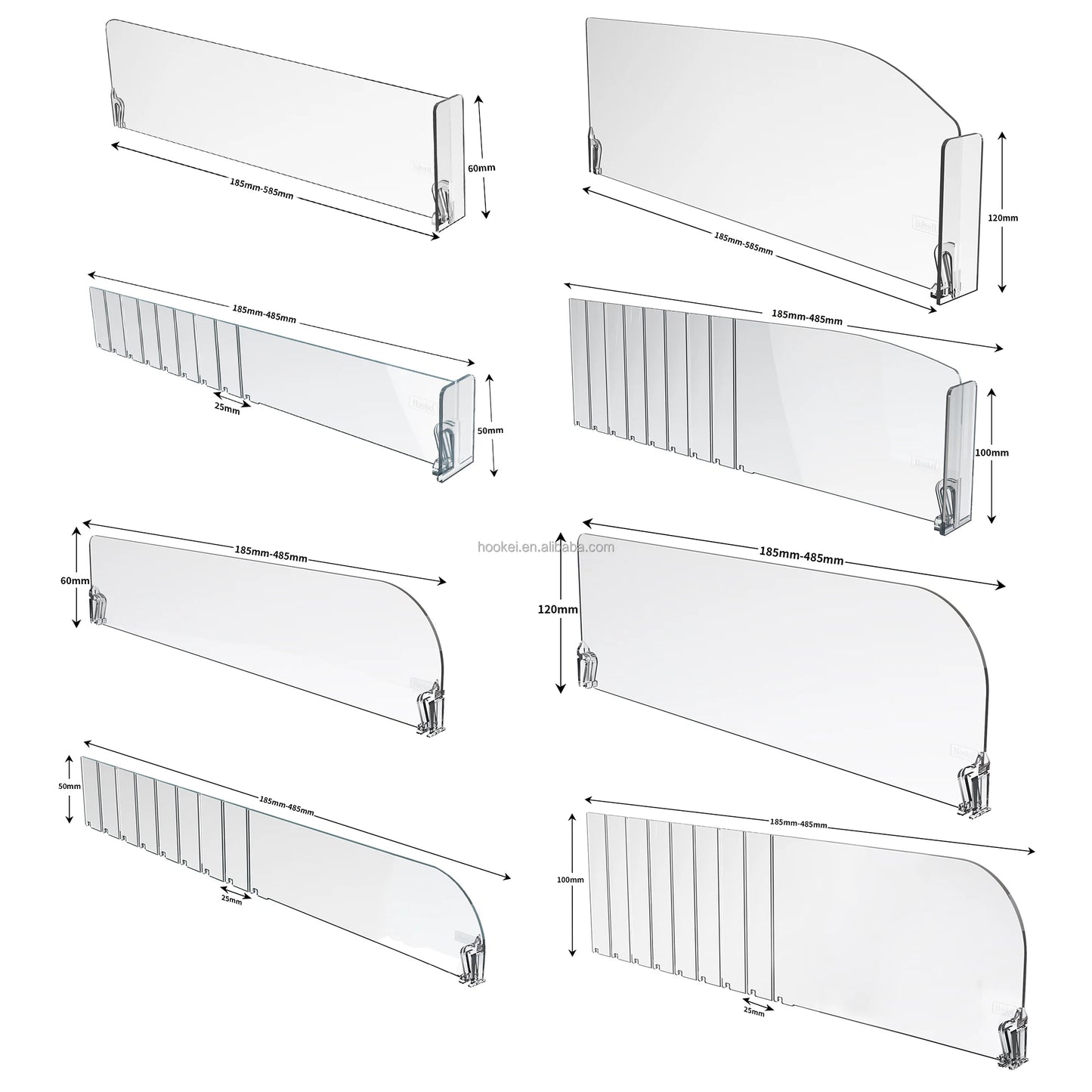 Plastic Shelf Divider with Magnetic for Supermarket Retailing