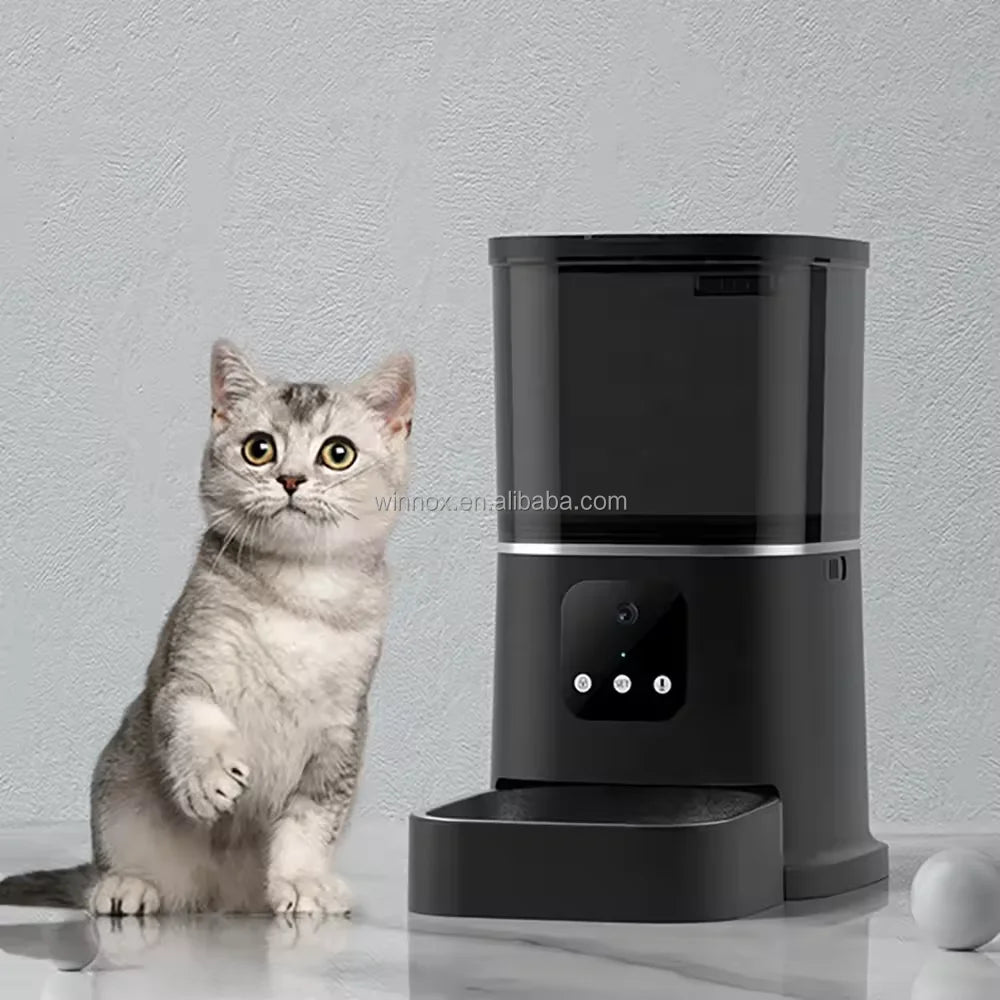 Top Seller 5L Multiple Cats Self Feeder Dual Power Supply Wifi  APP Camera Control Dog Food Dispenser Smart Pet Feeder Devices