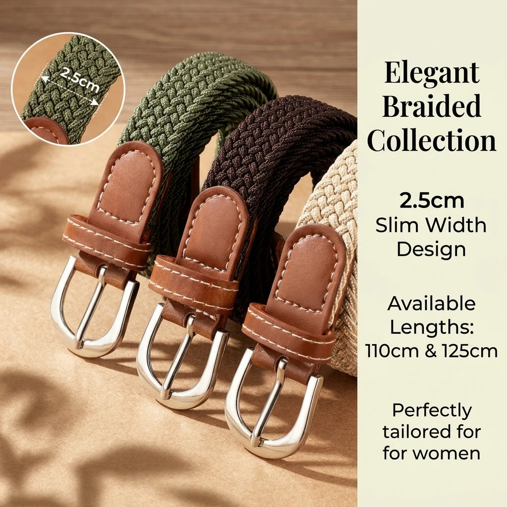 Cinturón tejido elástico y elástico para mujer en un traje, cinturón vaquero informal y versátil para hombre y mujer.