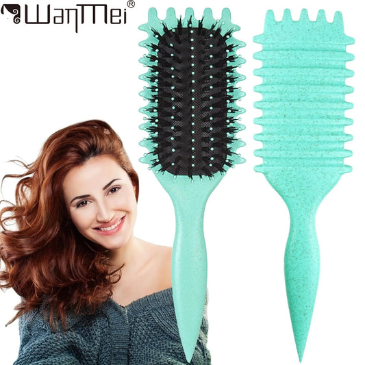 WANMEI-cepillo para desenredar dulces, peine para masaje del cuero cabelludo, pelo rizado con rizos de pelo húmedo/seco…