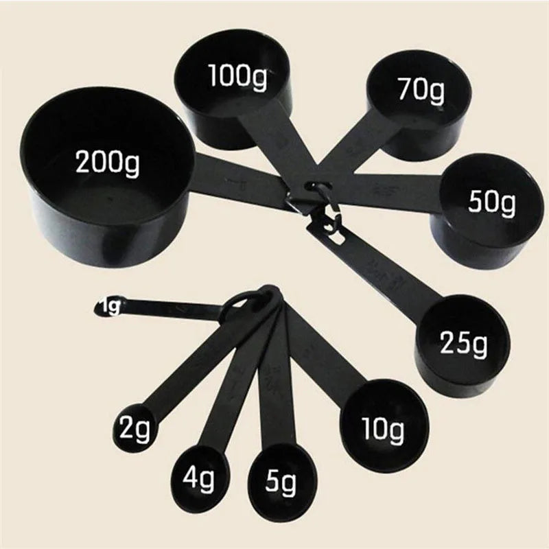 Juego de 5/10 Utensilios de Medición para Cocina: Cucharas Medidoras, Cucharas de Té, Cucharas para Azúcar, Tazas Medid…