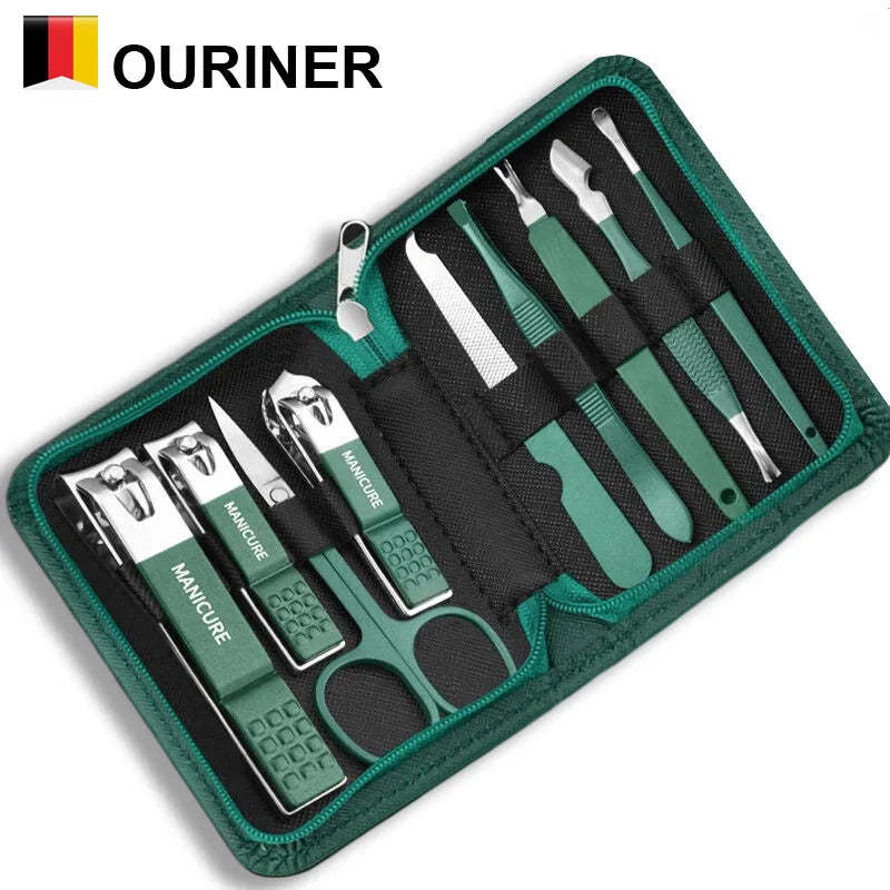 Juego de 6/9 Uds. De Kit profesional para el cuidado de las uñas, juego de manicura y pedicura de acero inoxidable, cor…