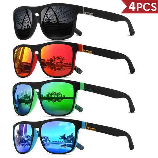 Gafas de sol deportivas polarizadas cuadradas clásicas para hombre, montura de PC ligera UV400 para conducir, pescar, c…
