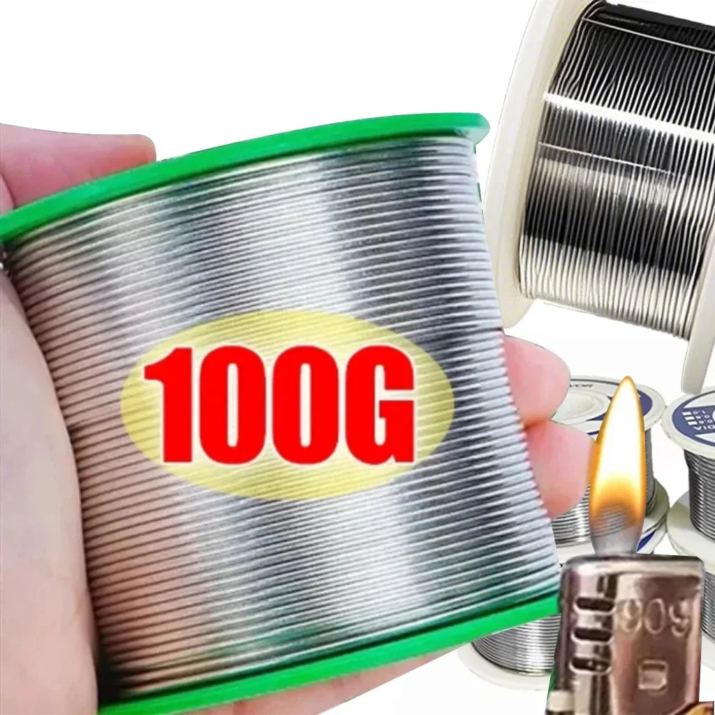 0,8mm 1,0mm 20g 50g 100g alambre de estaño para soldar núcleo de colofonia fundido rollo de alambre de soldadura sin fl…