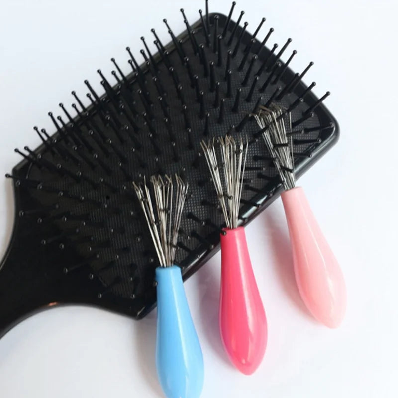 Limpiador de cepillo de pelo con peine, mango de plástico, removedor de cepillo de limpieza, herramientas de belleza in…