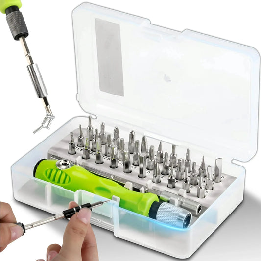 Mini juego de destornilladores de precisión 32 en 1, brocas Phillips magnéticas, Kit de herramientas de reparación manu…