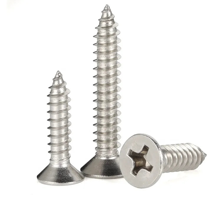 M2 M2.2 M2.3 M2.6 M2.9 M3.5 M3.9 M4 M4.2 Stainless Steel 304 Phillips Flat Head Self Tapping Screws Countersunk Head Wood Scr