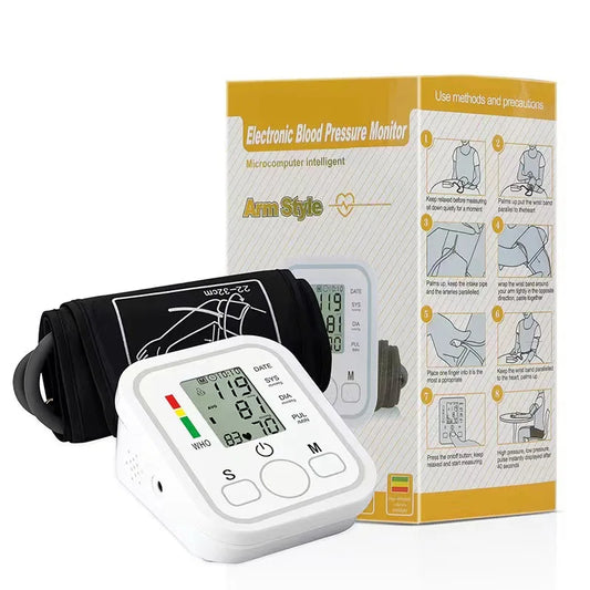 Monitor de presión Arterial automático para la parte superior del brazo, esfigmomanómetro BP, tonómetro para medir la p…
