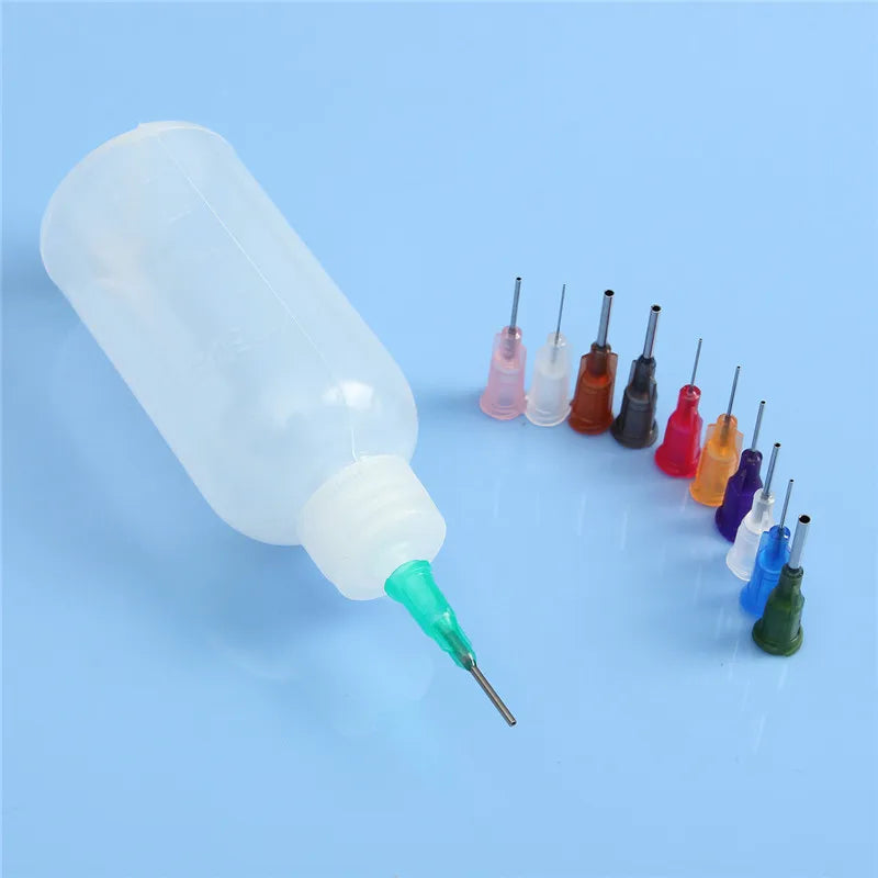 Botella dispensadora de pegamento transparente, dispensador de aguja de polietileno para pasta fundente de soldadura de…