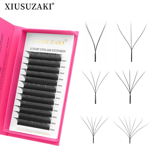 XIUSUZAKI pestañas en forma de W Bloom 2D 3D 4D 5D 6D 7D 8D floración automática ventiladores prefabricados extensiones…