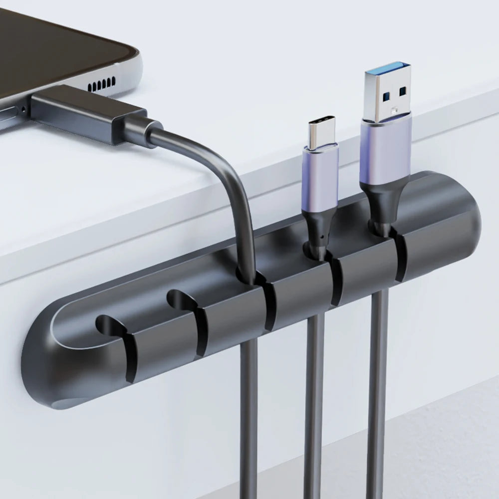Soporte de Cable adhesivo, Clips de gestión de cables, organizador de cables para escritorio, Cable de carga USB, sopor…