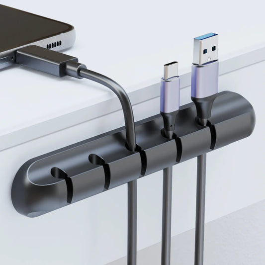 Soporte de Cable adhesivo, Clips de gestión de cables, organizador de cables para escritorio, Cable de carga USB, sopor…