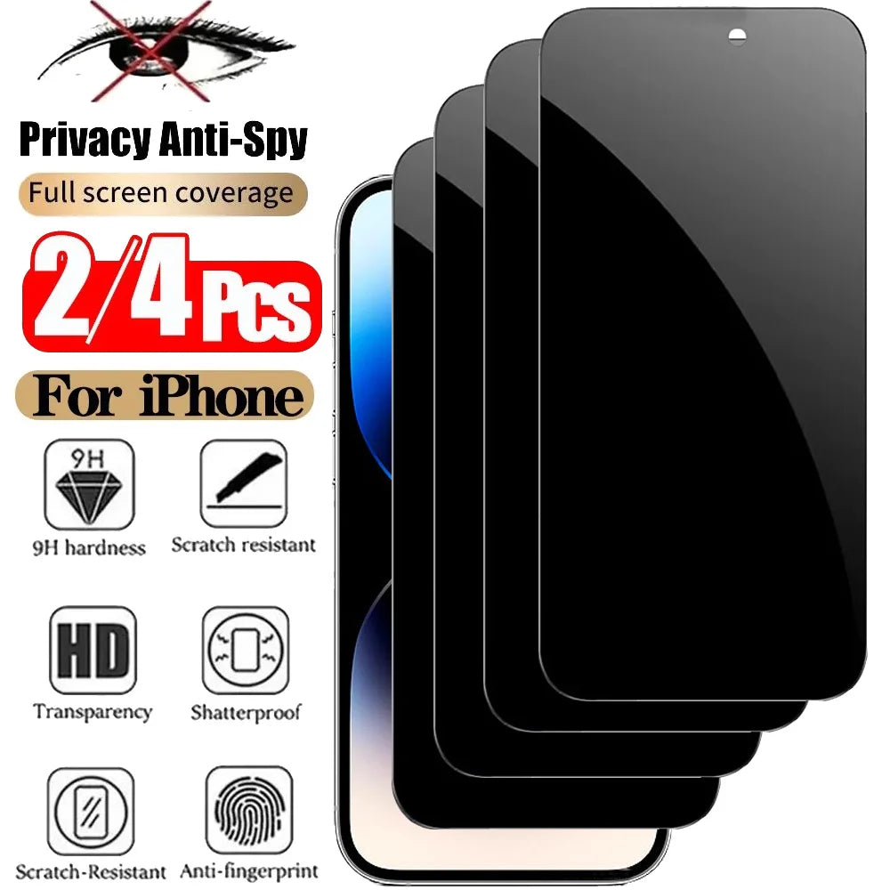 Protector de pantalla de privacidad para iPhone 17 Pro Max vidrio antiespía para iPhone 16 15 14 13 12 11 Pro Max pelíc…