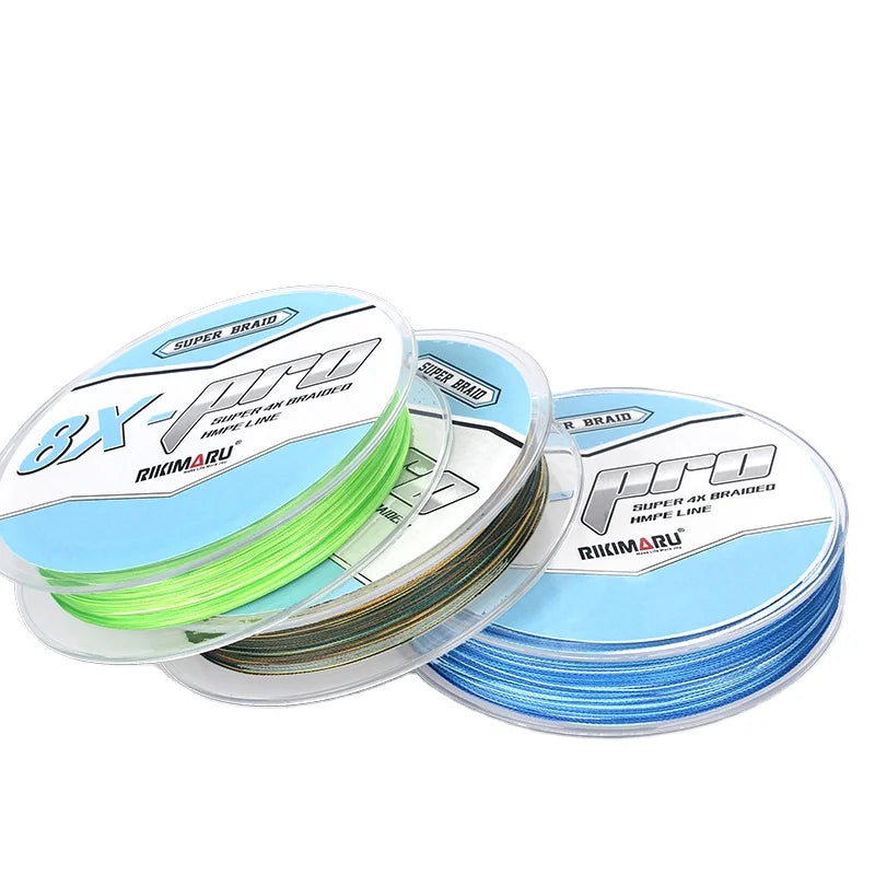 Rikimaru 8x Pro 8 Strand 200m Pe Braid Fishing Line Abrasion Resistant Factory Wholesale Angling Line for Surf Casting Further